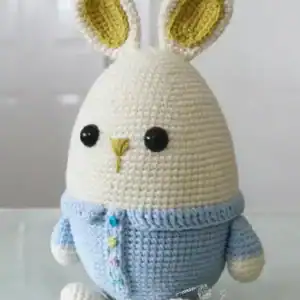 Háčkované Veselé vajíčko – zajíček