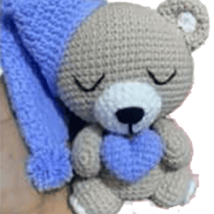 Háčkovaný Spící medvídek
